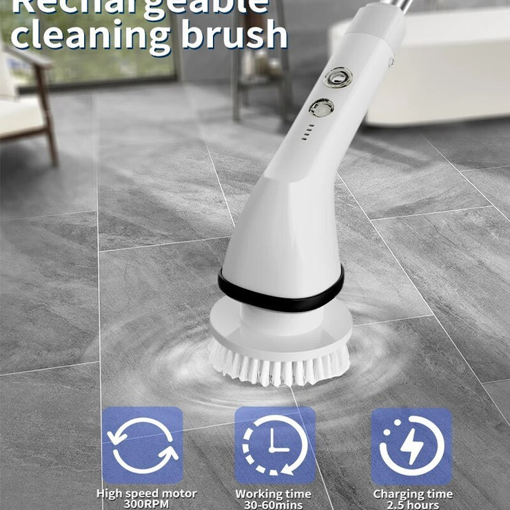 7 In 1 Wireless Electric Cleaning Brush Multifunctional Adjustable Handled Cleaning Brush For Kitchen Bathroom Fish Tank