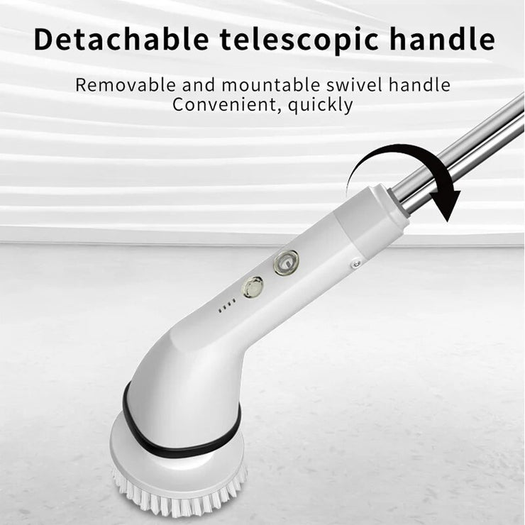 7 In 1 Wireless Electric Cleaning Brush Multifunctional Adjustable Handled Cleaning Brush For Kitchen Bathroom Fish Tank