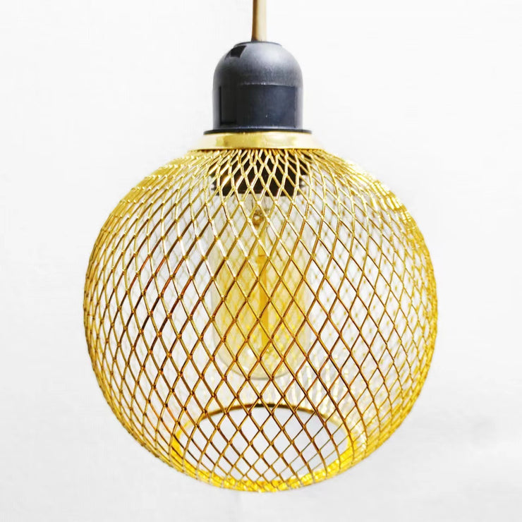 Iron Mesh Spherical Hollow Home Chandelier